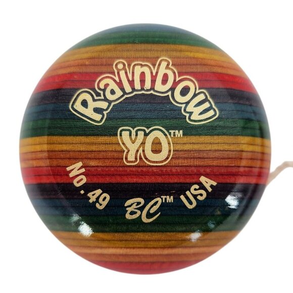 Vintage BC Classic Rainbow No. 49 Yo-Yo Champion Hardwood Made in USA - Picture 2 of 8